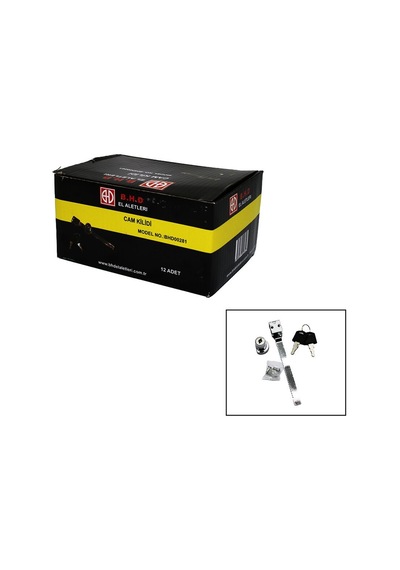 Bhd-00281 Cam Dolap Kilidi Uzun Demirli- 12'li Paket Kapı Kilidi