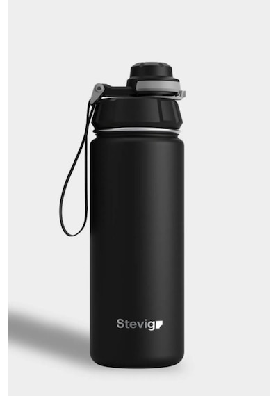 Stevig St-207 1 Hand Leak-proof Sızdırmaz Çelik Termos 500ml Black Siyah