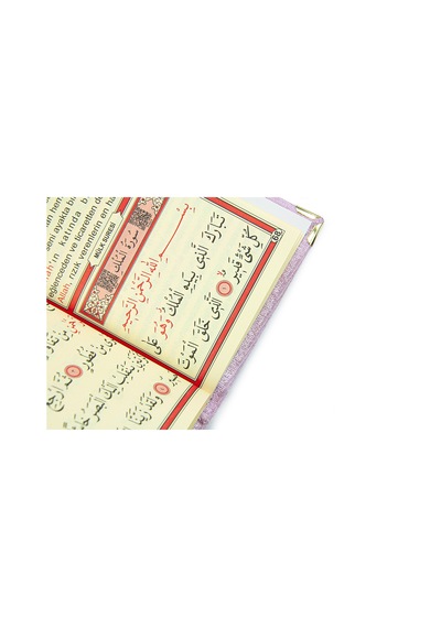 Anneler Gününe Özel Kadife Kaplı Yasin Kitabı Tesbih Nakışlı Seccade Seti Pembe