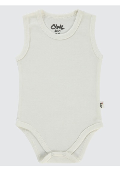 Civil Baby Bebek 3'lü Çıtçıtlı Badi 0-1 Ay Beyaz