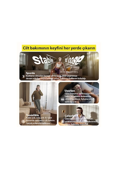 Ezere Yüz İçin Şarjlı 9 Modlu Kızılötesi & Kırmızı Işık Terapisi Maskesi 480 Boncuklu Led Cilt Bakım Masajı, Ev Tipi Işık Terapisi Krem