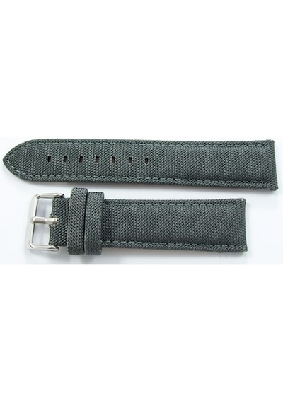 Bizon Koyu Gri Kumaş Saat Kordonu 20Mm Dokuma Spor Perlon Kayışı