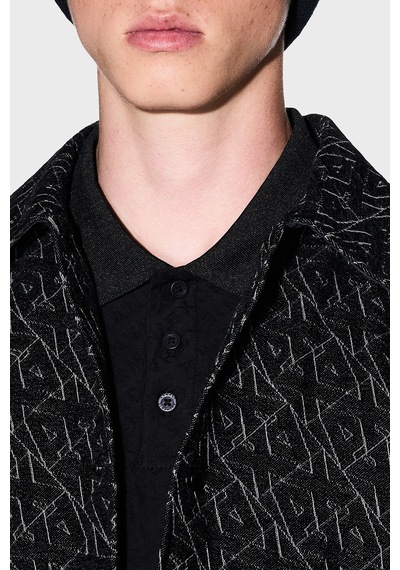 Armani Exchange Erkek Polo Yaka T Shirt Xm001882 Af10337 Fc022 Siyah SIYAH