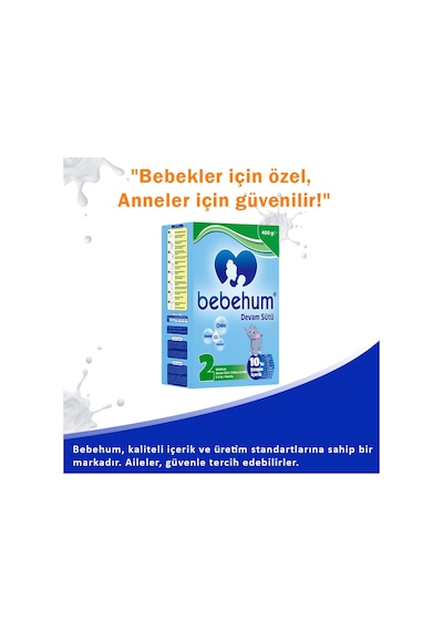 Bebehum 2 Numara Devam Sütü 6-9 Ay 400 gr x 10 Adet