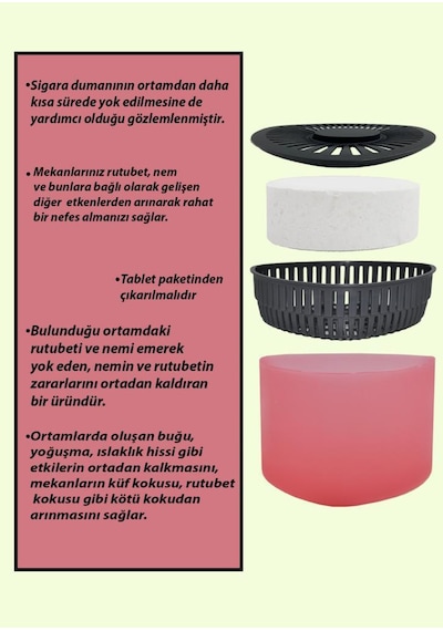Nem Alıcılı ve Rutubet Giderici Aparat - 500 Gr - Üçgen Kırmızı
