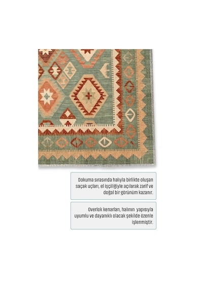 Dekoratif Halı Kaymaz Taban Leke Tutmaz Yıkanabilir Kilim Özel Ölçü Salon Halısı 3055 Çok Renkli
