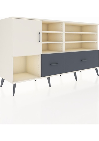 Hyperion Konsol 8 Raflı 2 Çekmeceli Tek Kapaklı 176x44x99 Aytaşı Aytaşı-aytaşı/antrasit Hyperion Konsol 8 Raflı 2 Çekmeceli Tek Kapaklı 176x44x99 Aytaşı Aytaşı-aytaşı/antrasit