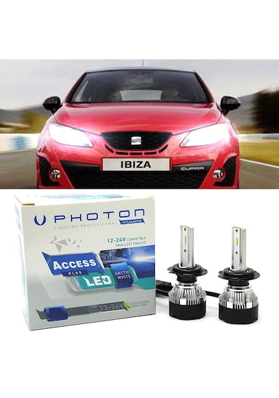 Seat İbiza Mk4 Led Xenon Uzun Far Ampulü H7 Access Yeni Seri Beyaz 2008-2016