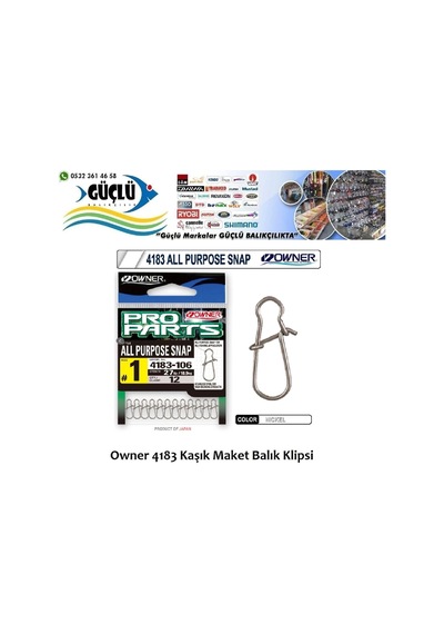 Owner 4183 Kaşık Maket Balık Klipsi No:2 - Standart