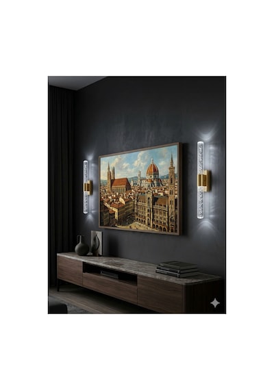 Bubblelight Medium 40 Cm Modern Tasarım Led Aplik - Duvar Lambası - Gold - Elektrikli - Beyaz Led Gold