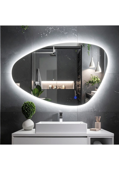 Luce Beyaz Led'li Lavabo & Banyo Aynası Dokunmatik Sensörlü 100 X 65 Cm