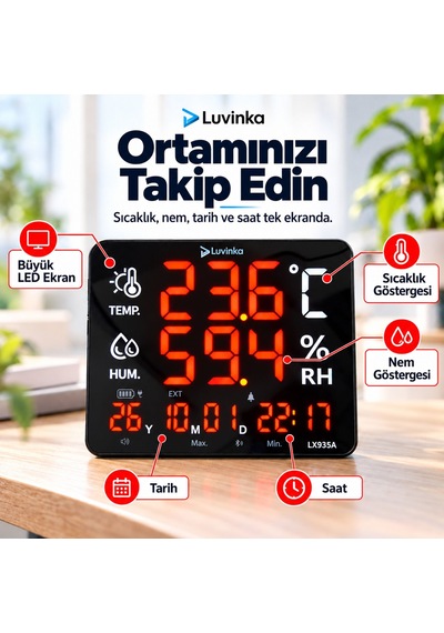 Luvinka Lx935a Led Sıcaklık Ölçer