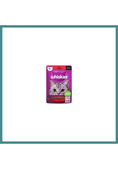Whiskas Pouch Sos İçinde Sığır Etli Yetişkin Kedi Konservesi 85 Gr Mac