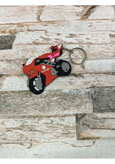 Suzuki Kırmızı Motosiklet Anahtarlık