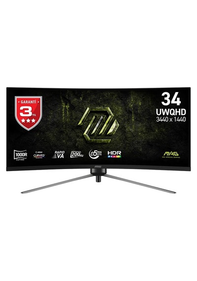 Msı 34 Mag 345cqrf E20 3440x1440 Uwqhd 21:9 Curve 1000r Rapıd Va 200hz 0.5ms Gtg Min. Freesync Premıum Gamıng Monıtor