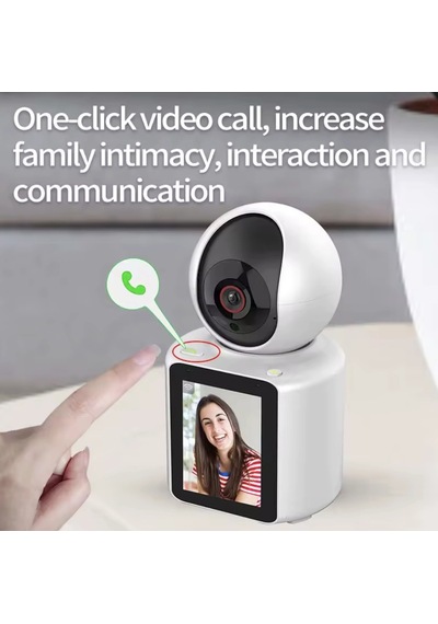 1080p Wifi Ip Güvenlik Kamerası, Ekranlı, İki Yönlü Ses, Hareket Algılama, Gece Görüşü