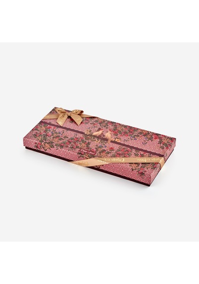 Kırmızı Porselen Tepsi 35x15,6x2,6 Cm