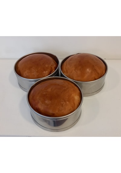 Renuzu Ponçik Ekmek & Hamburger Ekmek Kalıbı 6 Lı Genişlik 8,5cm Derinlik 3,5cm Paslanmaz Krom 304 Metal