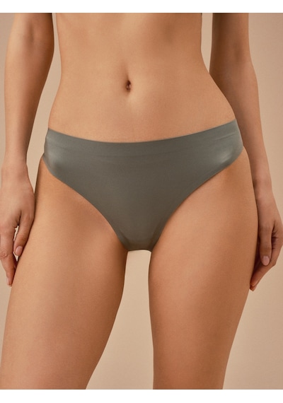 Suwen Lazer Kesim Dikişsiz String Külot Sw9931187 Haki