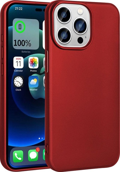 Apple Uyumlu iPhone 15 Kılıf Zore Premier Silikon Kapak Kırmızı