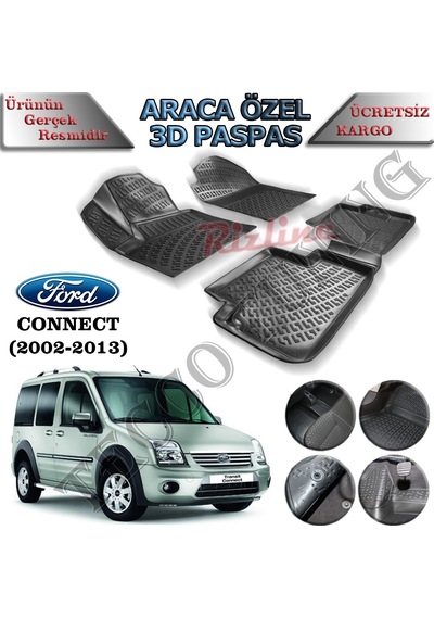 Rizline Ford Connect 2002-2013 3D Havuzlu  Paspas