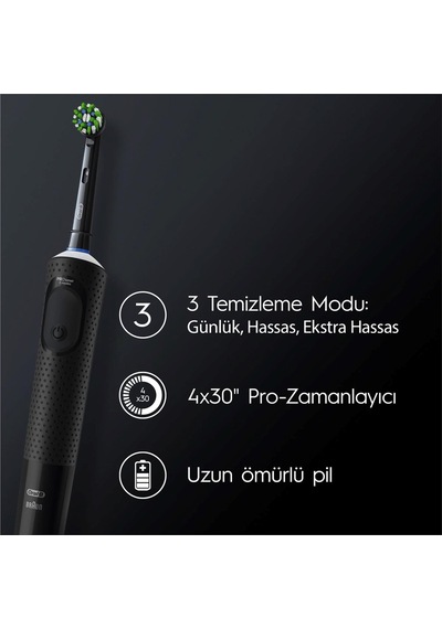 Oral-B D103 Vitality Pro Cross Action Siyah Şarjlı Diş Fırçası