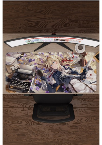 Violet Evergarden Anime V4 - 90x40 Xxl Gaming Kauçuk Kaymaz Taban Mouse Pad Fare Altlığı