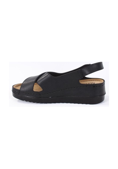 Dagoster Dza37-3031 Siyah Günlük Ortopedik Kadın Sandalet