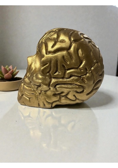Beyin Figürlü Dekoratif Biblo Modern Tasarım Masa Üstü Obje 15 Cm