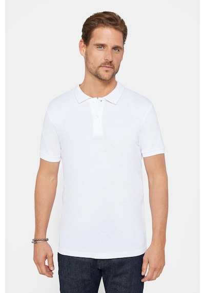 Tudors Erkek 5'li Paket Bordo-gri-lacivert-beyaz-mavi Slim Fit Dar Kesim Pamuklu Düz Pike Polo Yaka Tişört-33027 Bordo