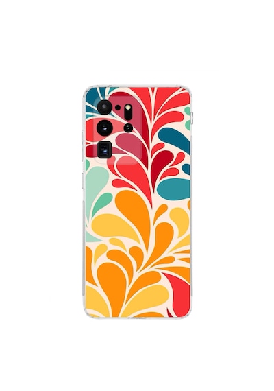Samsung Galaxy S20 Ultra İle Uyumlu Retro Color 5 Kamera Korumalı Şeffaf Kılıf Şeffaf