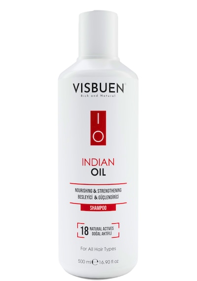 Visbuen Hint Yağı 18 Doğal Aktifli Hızlı Saç Uzatma Etkili Şampuan 500 ML