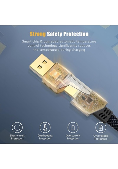 4 İn 1 Çoklu Usb Şarj Kablosu: 1,5 M, Type C To Lightning Örgü Şarj Kablosu Usb A/usb C 65w Tip C/27w Pd Her Cihaz Genel