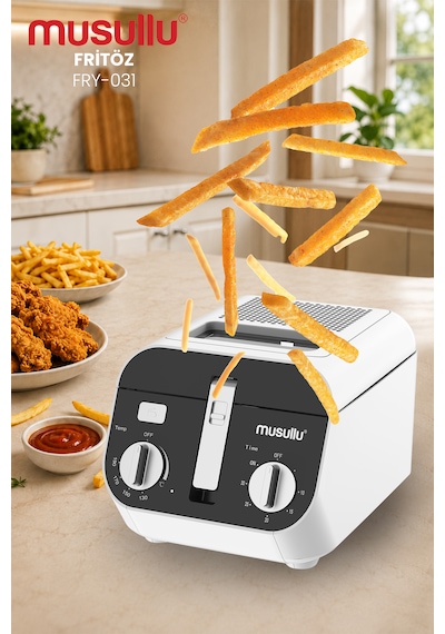Musullu FRY-031 2000 W Zamanlayıcılı Fritöz