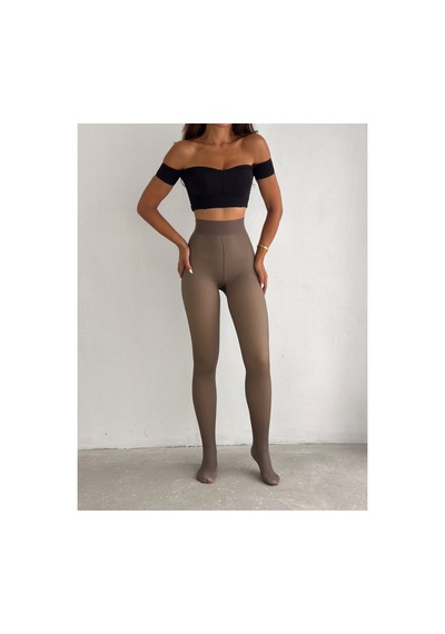 Winmoda34 Kadın Termal Kışlık Külotlu Çorap İçlik Füme