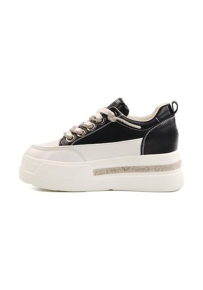 Siyah Yüksek Taban Kadın Sneaker 25y492 Z Siyah