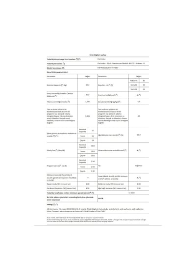 Electrolux 700 Serisi Steamcare EW7F5412SCT 1400 Devir 10 KG Wi-fi Çamaşır Makinesi