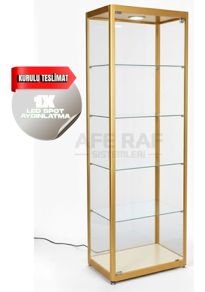 Kurulu Teslimat, 30x50x175,camlı Dolap, Camlı Vitrin, Teşhir Kol
