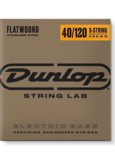 Jim Dunlop Dbfs40120s Stainless Steel Flatwound Bas Gitar Teli 40-120