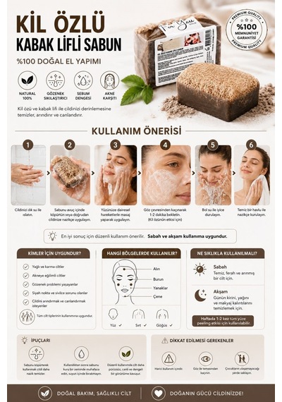 Kil Özlü Kabak Lifli Sabun Kabak Lifi - Lavanta