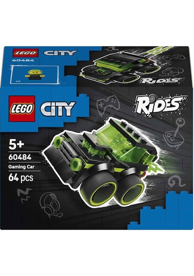 Lego City Araçlar Video Oyunu Yarış Arabası - Model Araba Seti - Sürücü Minifigürlü Yarış Oyuncağı - 60484