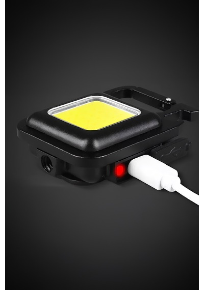Mobee Çok Fonksiyonlu Mini Led El Feneri Mıknatıslı Su Geçirmez El Feneri Siyah