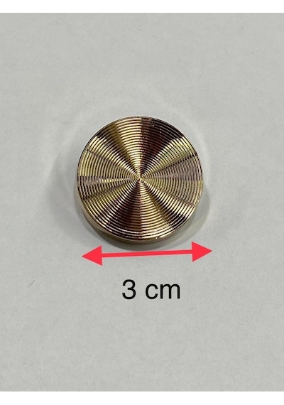 Kaban Ve Ceket Düğmesi Hipnoz Model Özel Kaplama 6'lı Set Gold 3 Cm