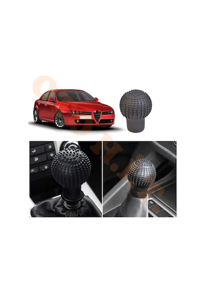 Alfa Romeo 159 Manuel Uyumlu Vites Kılıfı Masajlı Mat Siyah