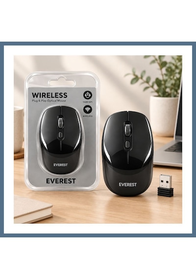 Buradabulabilirsin Kablosuz Optik Mouse 1600 Dpı Bbz