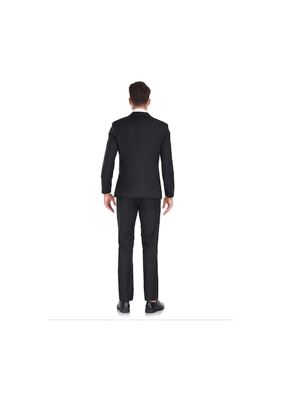 Suitmen Erkek Lacivert Silim Fitt Yelekli Takım Elbise Bgl-st04304 Siyah