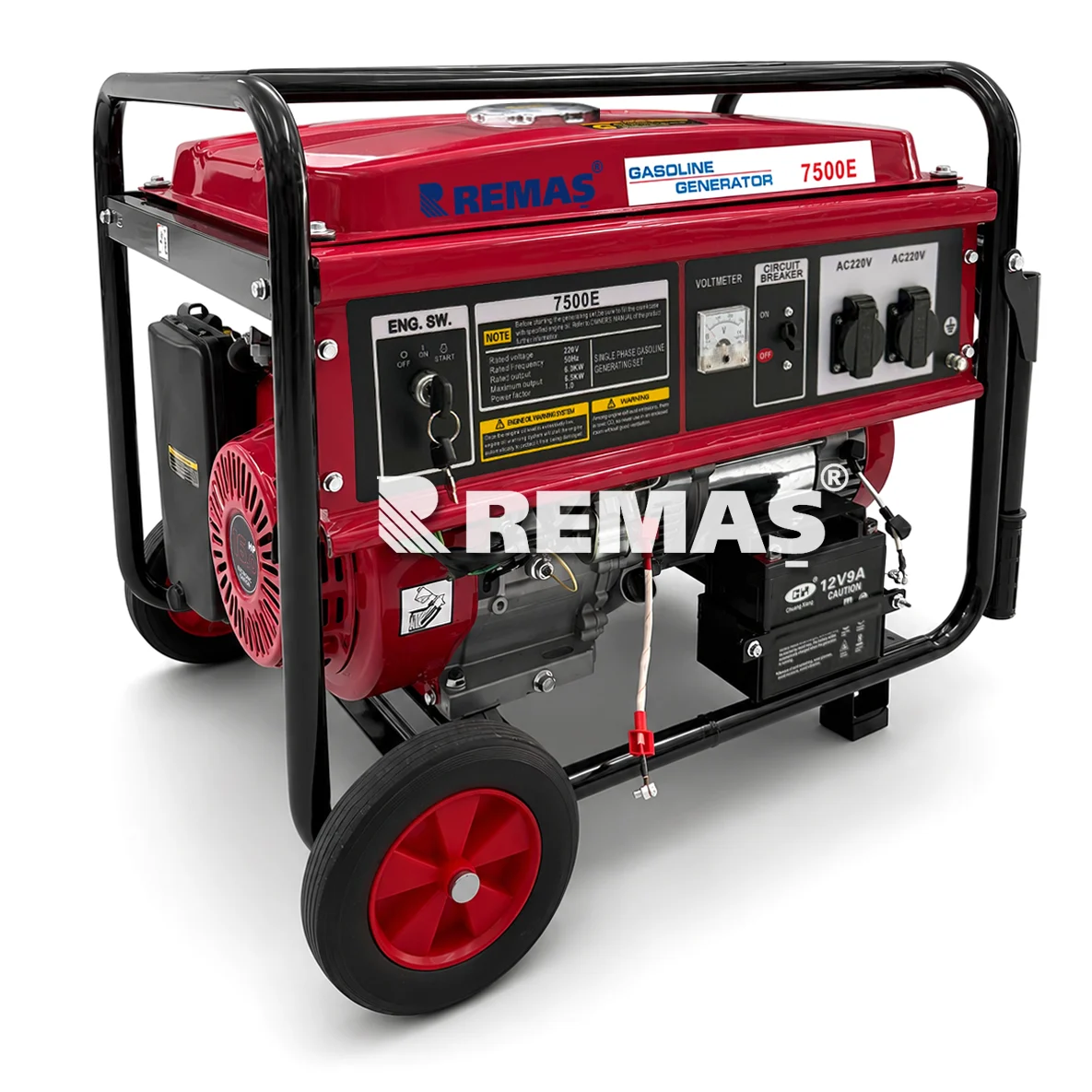 Remaş Rm 7500 E Monofaze Marşlı 8 Kva Benzinli Jeneratör