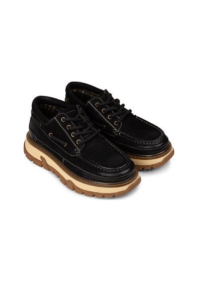 Deery Erkek Hakiki Nubuk Siyah Sneaker - 25550msyhc01 Siyah