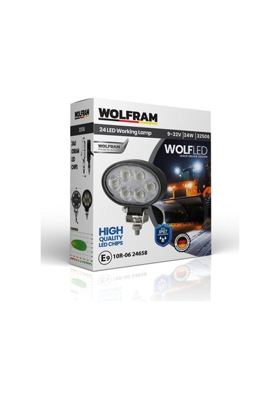 Wolfram Wolf Serisi 32506 Çalışma Lambası Elips Midi 2040 Lümen Flood - Wolfram 32506