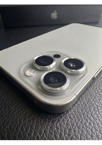 Apple iPhone 16 Pro Max Uyumlu Kamera Koruyucu Lens Silver Gümüş Telefon Kamera Koruyucu Lens